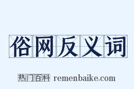 俗网反义词是什么意思的图片